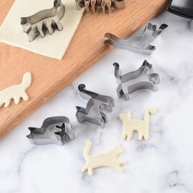 Set Of 6, Stainless Steel Animal Cookie Cutters, Kitten Moulds, Baking Cute DIY Cartoon Cookie Moulds Set Set Of 6, Stainless Steel Animal Cookie Cutters, Kitten Moulds, Baking Cute DIY Cartoon Cookie Moulds Set