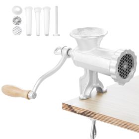 Manual Meat Grinder, Heavy Duty Cast Iron Hand Meat Grinder with Steel Table Clamp, Meat Mincer Sausage Maker with 1 Cutting Blade, 2 Cutting Pla Manual Meat Grinder, Heavy Duty Cast Iron Hand Meat Grinder with Steel Table Clamp, Meat Mincer Sausage Maker with 1 Cutting Blade, 2 Cutting Pla